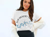 White t-shirt with "Old Hickory Lake Tennessee" map graphic and compass rose.