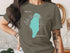 T-shirt with "Lake Winnebago Wisconsin" text and compass design.