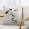 Pillow with "Lake Whitney Texas" text, compass rose, and lake outline.