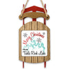 Sled ornament with "Merry Christmas FROM Table Rock Lake" and a lake map graphic.