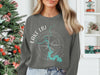 Gray sweatshirt with Lake LBJ map and compass graphic, text "Lake LBJ Texas".