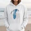 White hoodie with Lake Michigan map, compass, and "Illinois" text graphic.