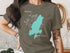 T-shirt with a teal map of Lake Tiorati, New York.