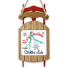 Wooden sled ornament with "Merry Christmas from Stockton Lake" text and lake outline.