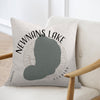 Newnans Lake Florida map graphic on a textured pillow.