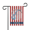 Garden flag with red and white stripes, featuring Lake Cecil M Harden map and "The Smith Family."