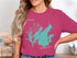 Pink t-shirt with "Leech Lake" map and compass graphic.