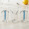 Three clear glasses with "Mosquito Creek Lake Ohio" text and a blue lake outline.