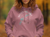 Pink hoodie with Melton Hill Lake Tennessee compass design.