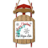 Wooden sled ornament with "Merry Christmas From New Hogan Lake" text.