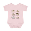 Bass Fish Cute Baby Infant Bodysuit Onesie | Smallmouth, Rock, Spotted, Striper, Largemouth Bass Cool Fishing Baby Onesie