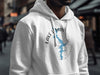 White hoodie with "LAKE LYMAN SOUTH CAROLINA" and a blue lake map graphic.
