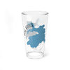 Clear glass tumbler with Big Lake Arizona map design and text.