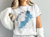 White t-shirt with Watson Lake Arizona map and compass graphic.