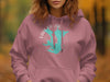 Pink hoodie with "Lake Casitas California" graphic and compass rose design.