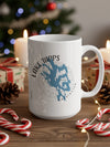 White mug with "Lake Tapps Washington" text and blue map design.