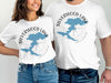 White t-shirts with "Silverwood Lake California" map design and compass.