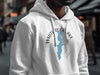 White hoodie with "White Rock Lake Texas" text and lake outline design.