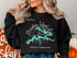 Black sweatshirt with "Beautiful Mountain Island Lake North Carolina" text and map graphic.