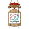 Sled ornament with "Merry Christmas FROM Lake Springfield" text and snowflakes.
