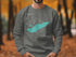 Gray sweatshirt featuring a compass rose with Lake Erie map and "Michigan" text.