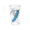 Clear glass with blue Carlyle Lake map and "CARLYLE LAKE ILLINOIS" text.
