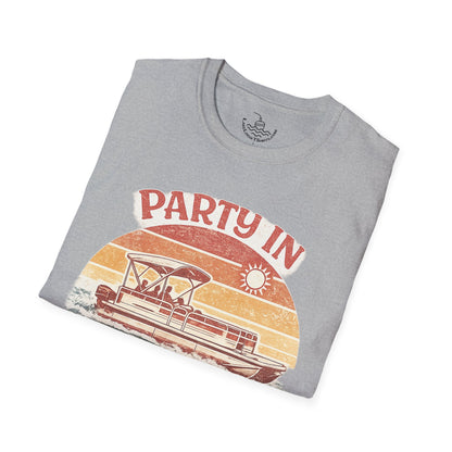 Lake Life Party in Slow Motion Motor Boatin ULTRA SOFT T-Shirt | Retro Shirt for Pontoon Boating Weekend Shirt Gift