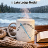 White mug with "Don Pedro Island Florida" text and compass design.