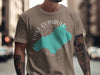 T-shirt with Lake Quinault Washington outline on a compass graphic