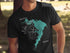 Black t-shirt with Lake Waco map and compass graphic, "Beautiful Lake Waco Texas."