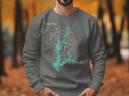 Smithville Lake Missouri Map Design T-Shirt or Sweatshirt