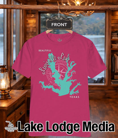Lewisville Lake Texas Map Design T-Shirt or Sweatshirt