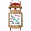 Sled ornament with "Merry Christmas from Lake Darling" text and snowflakes.