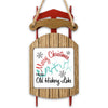 Wooden sled ornament with "Merry Christmas from Old Hickory Lake" text and snowflake accents.