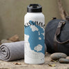 White water bottle with world map graphic and text "KISSIMMEE".