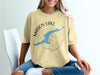 Yellow t-shirt with Mason Lake Washington map and compass graphic.