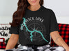 Black t-shirt with Pickwick Lake Alabama map and compass graphic.