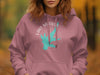 Pink hoodie with Lake Murray California design, including map and compass graphic.