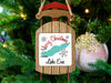 Sled ornament with "Merry Christmas from Lake Erie" text and a map of Lake Erie.