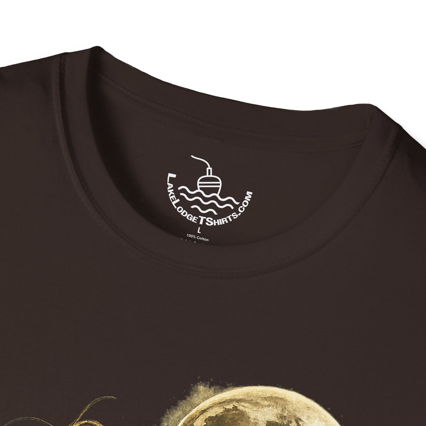 Catfish Fishing Howl at the Moon Night River Graphic T Shirt, Retro Catfish Spawn Fish Tee, Angler Fishing Shirt Gift