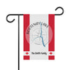 Kootenay Lake flag with compass and "The Smith Family" text.