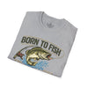 Born to Fish Forced to Work Shirt, Funny Fishing Tee, Fisherman Angler Funny Shirt, Father's Day, Grandpa, New Job Gift