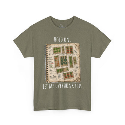 Garden Planning Shirt, Hold On Let Me Overthink This Gardening Humor, Planting Guide Map Drawing, Vegetable Garden Shirt