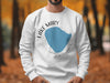 White sweatshirt with "Lake Mary Minnesota" text and a blue lake outline graphic.