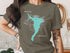 Map of Black Canyon Lake, Arizona, on a t-shirt.