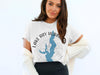 White t-shirt with Lake Ray Hubbard map and compass graphic, Texas text.