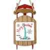 Wooden sled ornament with "Merry Christmas From Torch Lake" and a teal lake outline.