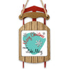 Wooden sled ornament with "Merry Christmas From Lake Mary" text and snowflakes.