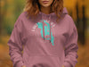 Pink hoodie with Lake Kissimmee Florida map and compass design