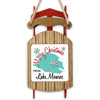 Wooden sled ornament with a map of Lake Monroe and "Merry Christmas from Lake Monroe" text.